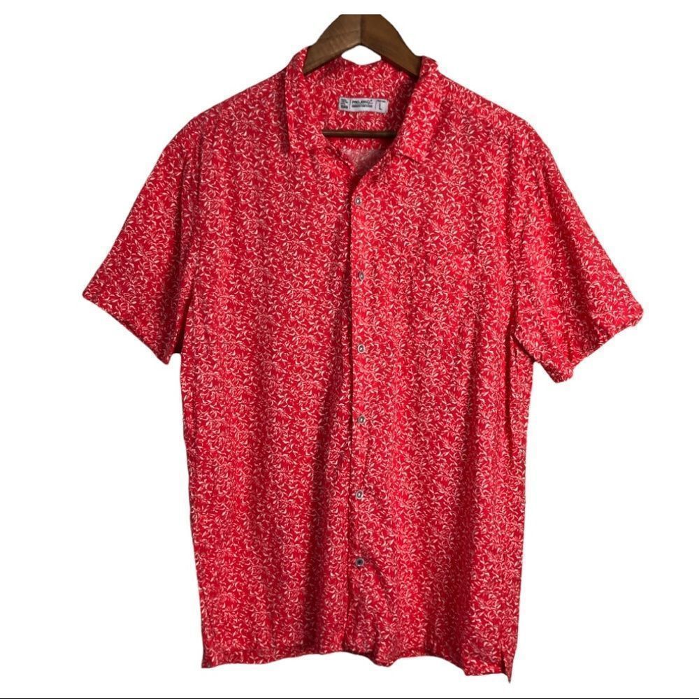 4/$45 | PROJEK  RAW | Red White Floral Shirt | Large